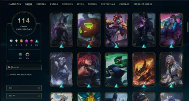 Diamante 2 com TODOS os Champs e 114 Skins +12 Vitoriosas