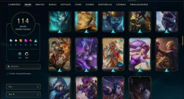 Diamante 2 com TODOS os Champs e 114 Skins +12 Vitoriosas