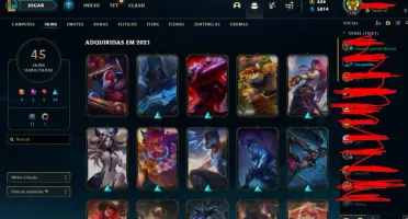 Conta LOL Bronze 2 com 45 skins lindas