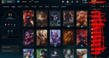 Conta LOL Bronze 2 com 45 skins lindas