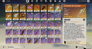 Conta END GAME AR 60 ~ Raiden c2, Todos de Sumeru e ++