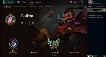 CONTA PLATINA V MMR DESCENTE POUCOS JOGOS OTIMA CONTA