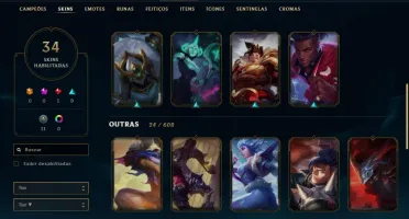 Vendo conta 70 champ e 34 skins!!!