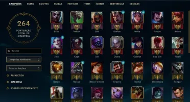 Vendo conta 70 champ e 34 skins!!!