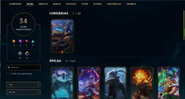 Vendo conta 70 champ e 34 skins!!!