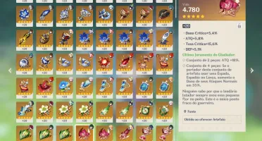 Conta level 56, Zhong, Xiao, Venti, kazuha e muito mais