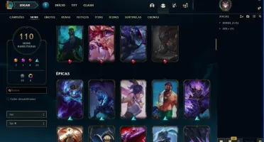 CONTA LOL NIVEL 103 COM 2 SKINS ULTIMATE ! MUITA COISA