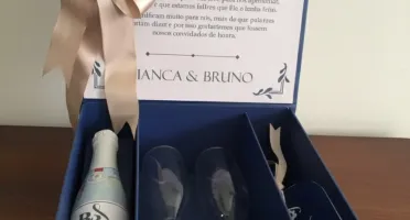 Caixa Convite Cartonada Padrinhos