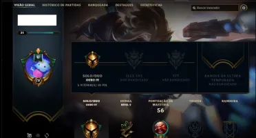 Conta ouro 4 com 41 champs e 8 skins (1 ultimate)