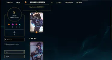 Conta ouro 4 com 41 champs e 8 skins (1 ultimate)