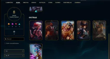 Conta ouro 4 com 41 champs e 8 skins (1 ultimate)