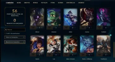 Conta ouro 4 com 41 champs e 8 skins (1 ultimate)