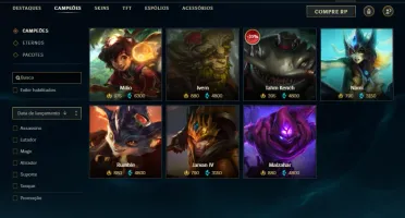 Conta de Lol Plat 3 +100 skins 1 ultimate 2 misticas 8 lenda