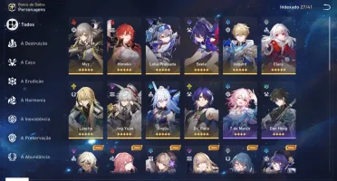 Conta Honkai🔥 Lvl Max 🔥 Full Cont ⚡ Entrega Imediata ⚡24/7