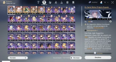 Conta Honkai🔥 Lvl Max 🔥 Full Cont ⚡ Entrega Imediata ⚡24/7