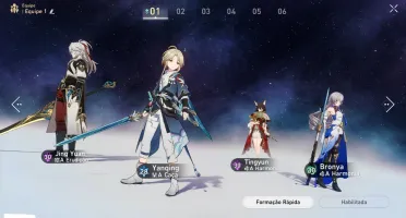 Conta Star Rail Yanqing + Bronya + Jing Yuan lv 20