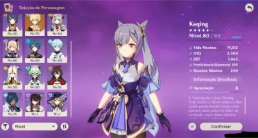 Keqing C1 e klee + lança celestial AR46