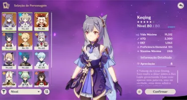 Keqing C1 e klee + lança celestial AR46