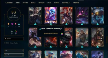 Conta ouro 4 com 91 champs e 83 skins ( 2 Prestigios )
