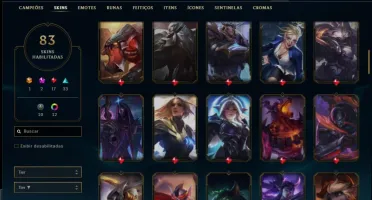 Conta ouro 4 com 91 champs e 83 skins ( 2 Prestigios )
