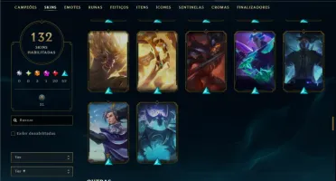 Unranked com 95 Champs e 132 Skins ( JG / TOP / ADC )