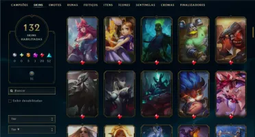 Unranked com 95 Champs e 132 Skins ( JG / TOP / ADC )