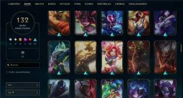 Unranked com 95 Champs e 132 Skins ( JG / TOP / ADC )