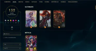 Unranked com 95 Champs e 132 Skins ( JG / TOP / ADC )
