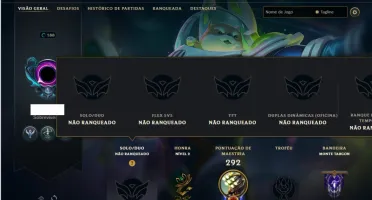 Unranked com 95 Champs e 132 Skins ( JG / TOP / ADC )