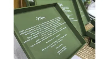 Caixas MDF 15x15 Verde Oliva Personalizadas