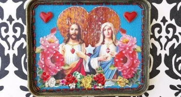 Quadro Latinha -Sagrados Corações