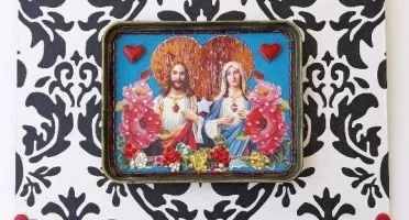 Quadro Latinha -Sagrados Corações