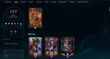 Conta Lol Diamante Iv Mono ADC Todos Os Campeões 127 Skins
