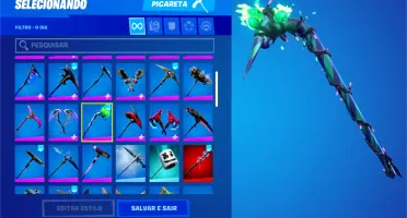 CONTA FORTNITE RARA COM CAVALEIRO NEGRO, IKONIK, MINTY, ETC.