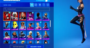 CONTA FORTNITE RARA COM CAVALEIRO NEGRO, IKONIK, MINTY, ETC.