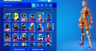 CONTA FORTNITE RARA COM CAVALEIRO NEGRO, IKONIK, MINTY, ETC.