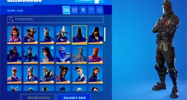 CONTA FORTNITE RARA COM CAVALEIRO NEGRO, IKONIK, MINTY, ETC.