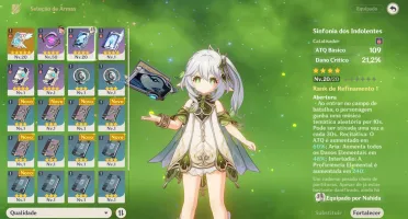 Genshin impact Conta com Nahida c1 + 3 5 estrelas Ar41