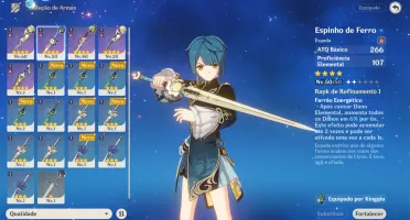 Genshin impact Conta com Nahida c1 + 3 5 estrelas Ar41
