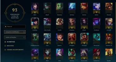 CONTA LOL 82CHAMPS/22SKINS/25ICONES/3PAGSRUNA PLATINA IV