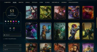 Platina 4 com 65 Champs e 53 Skins ( MAIN JG )