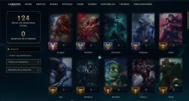 Platina 4 com 65 Champs e 53 Skins ( MAIN JG )