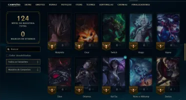 Platina 4 com 65 Champs e 53 Skins ( MAIN JG )