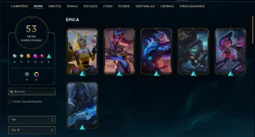 Platina 4 com 65 Champs e 53 Skins ( MAIN JG )