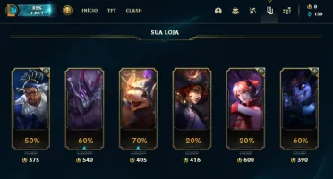 conta de lol, lee punhos divinos, 7 skins, lvl 40 37 champs