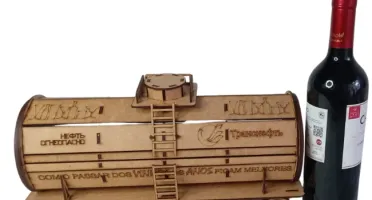 Caixa porta Vinho em MDF com Tampa - Embalagem para...