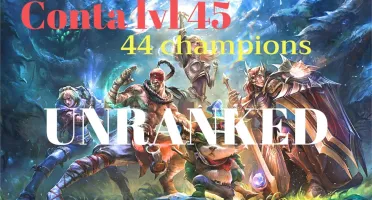 Conta LvL 45 Unranked no pique pra subir de elo