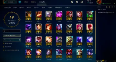 Ouro com vários champs e skins
