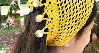 Bandana de Cabelo em Crochê