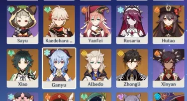 AR 55 com zhongli, ganyu, kazuha, venti e mais!